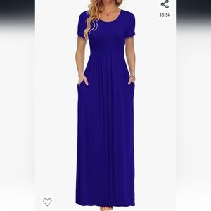 AUSELILY Women Short Sleeve Maxi Dress
